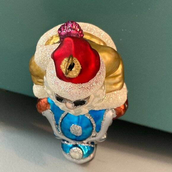Biker Santa Ornament - Hand-Blown Glass - Picture 5 of 11